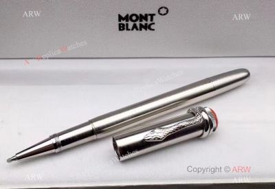 Best Copy Mont Blanc Heritage Rouge Et Noir Rollerball Pen All Silver